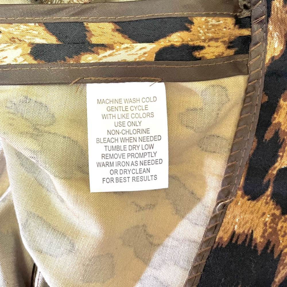 NWT Brown/Black Leopard Print Tie-Waist Top - Picture 7 of 9